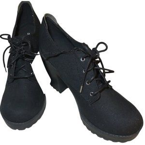 Women's H&M Black Bobbie Brooks Ankle Combat Style‎ Lace Up Boots NWT-Size 8.5